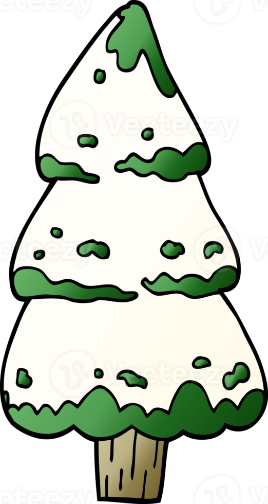 cartoon doodle pine trees png