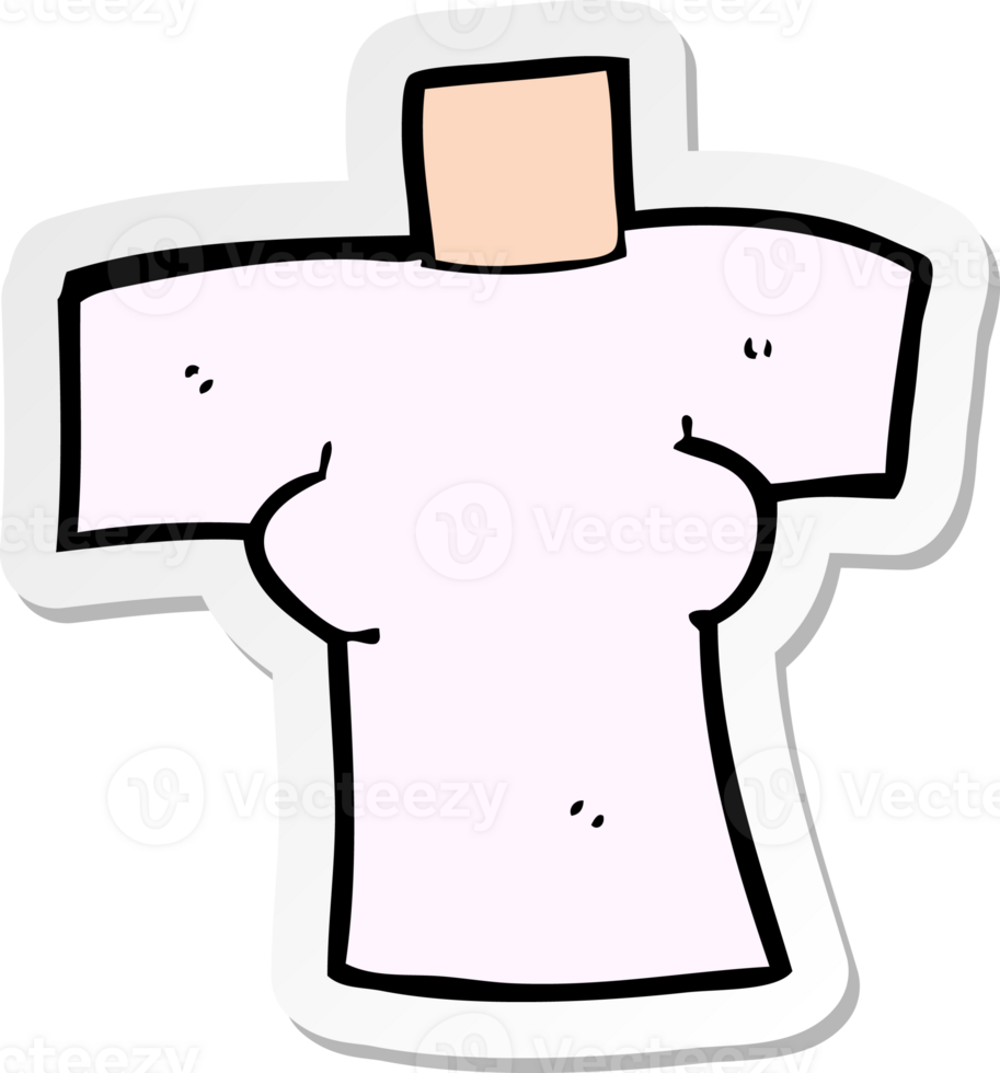 sticker of a cartoon female body png