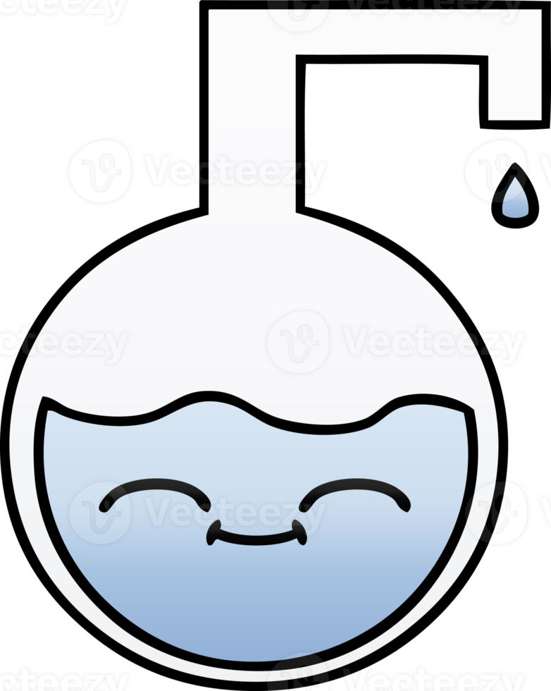 gradient shaded cartoon of a science experiment png