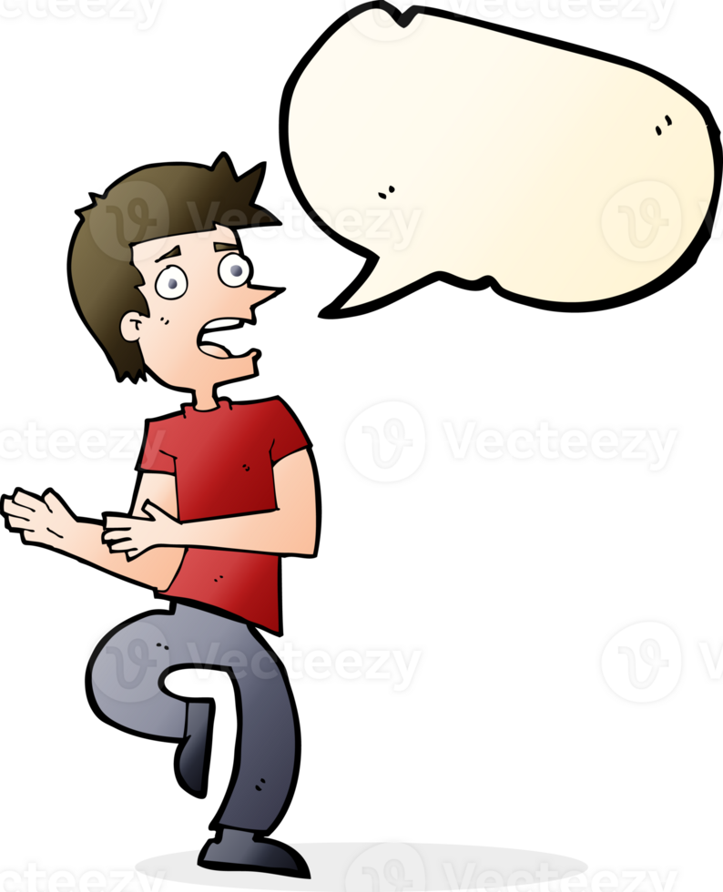 cartoon stressed out man with speech bubble png