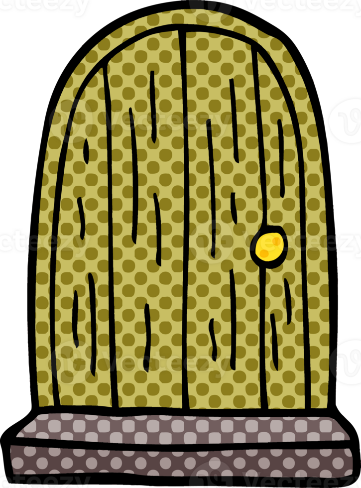 cartoon doodle old wood door png