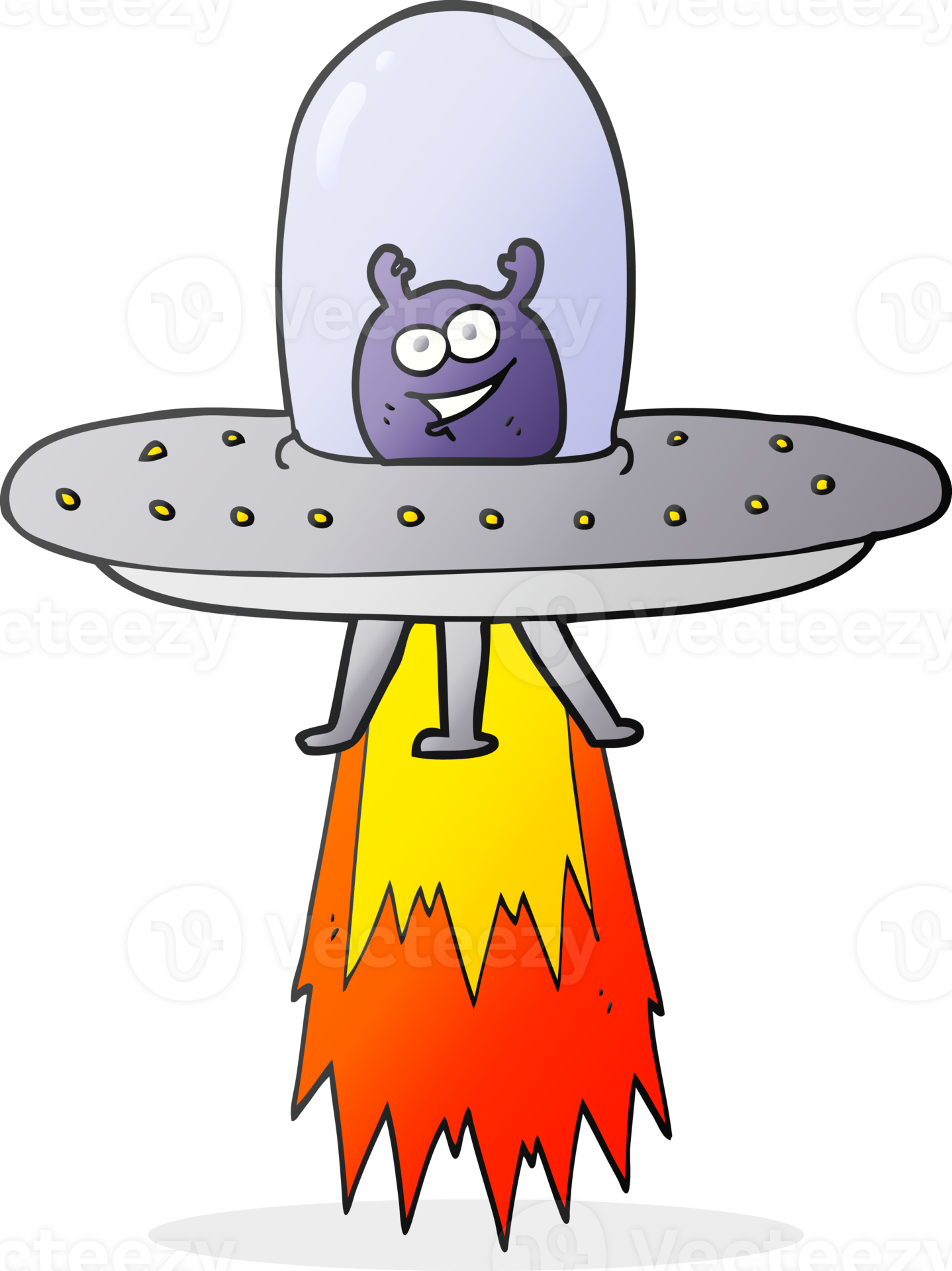 hand drawn cartoon space alien 45107915 PNG