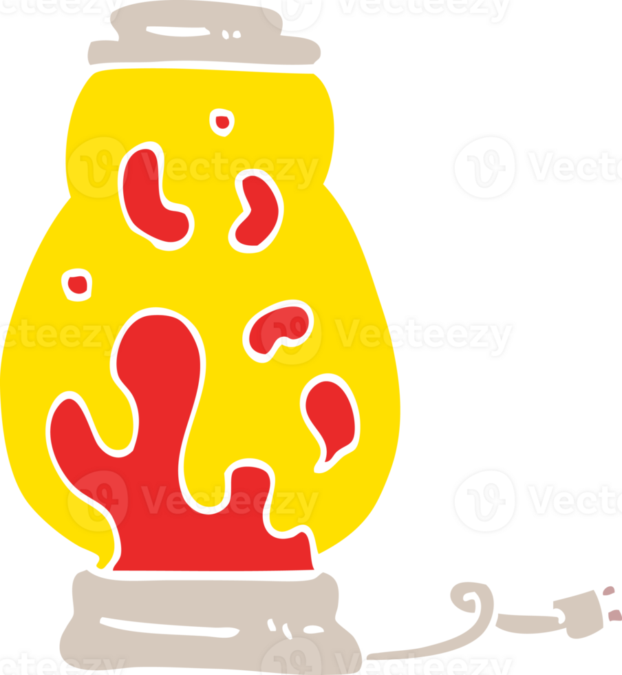 flat color illustration cartoon lava lamp png
