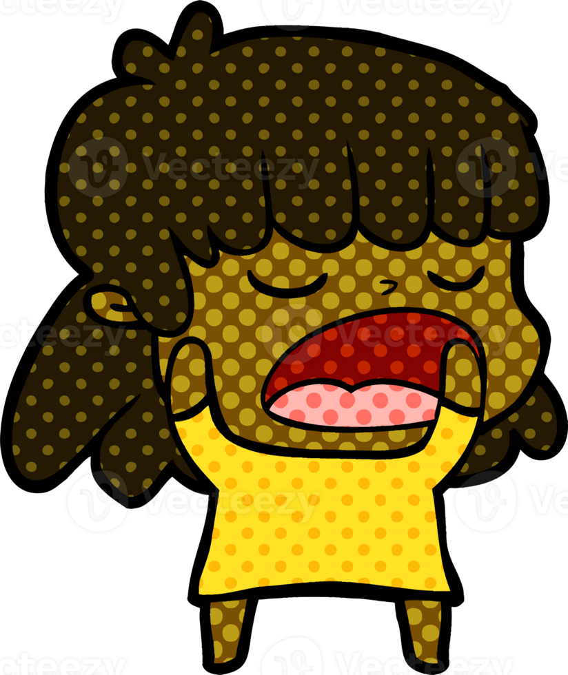 cartoon woman talking loudly png