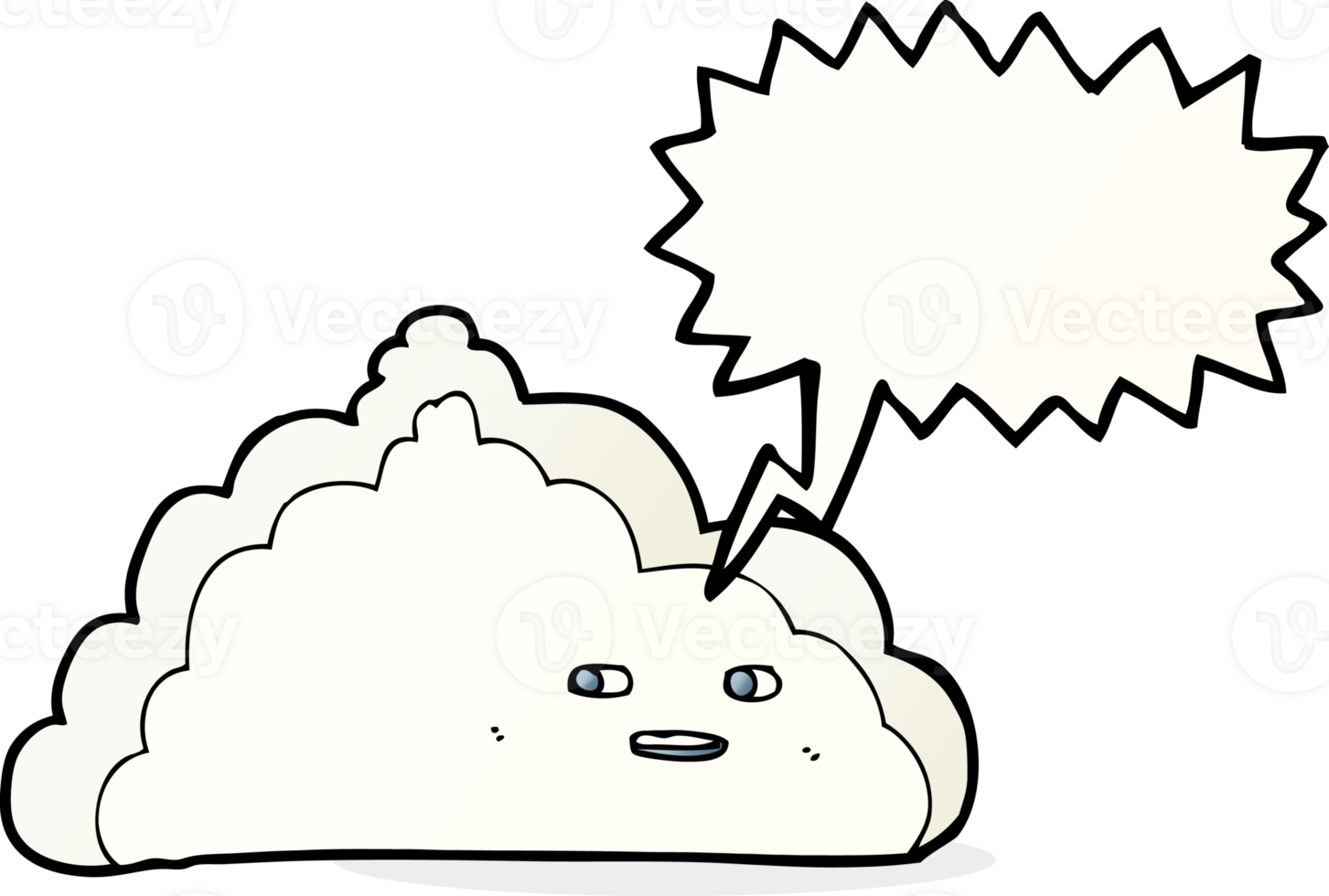 cartoon cloud with speech bubble png