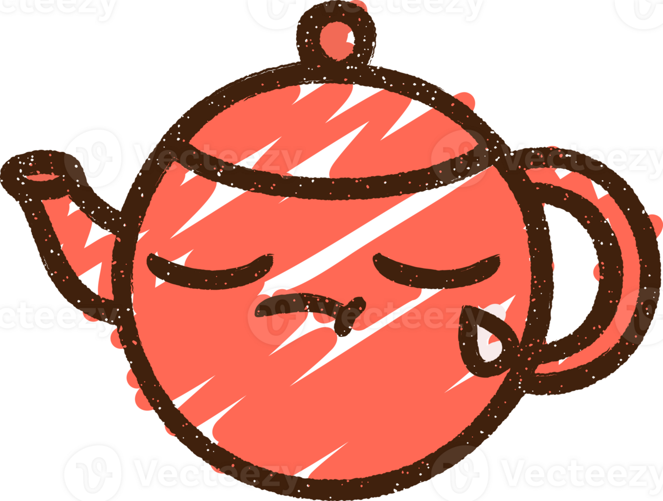 Crying Teapot Chalk Drawing png