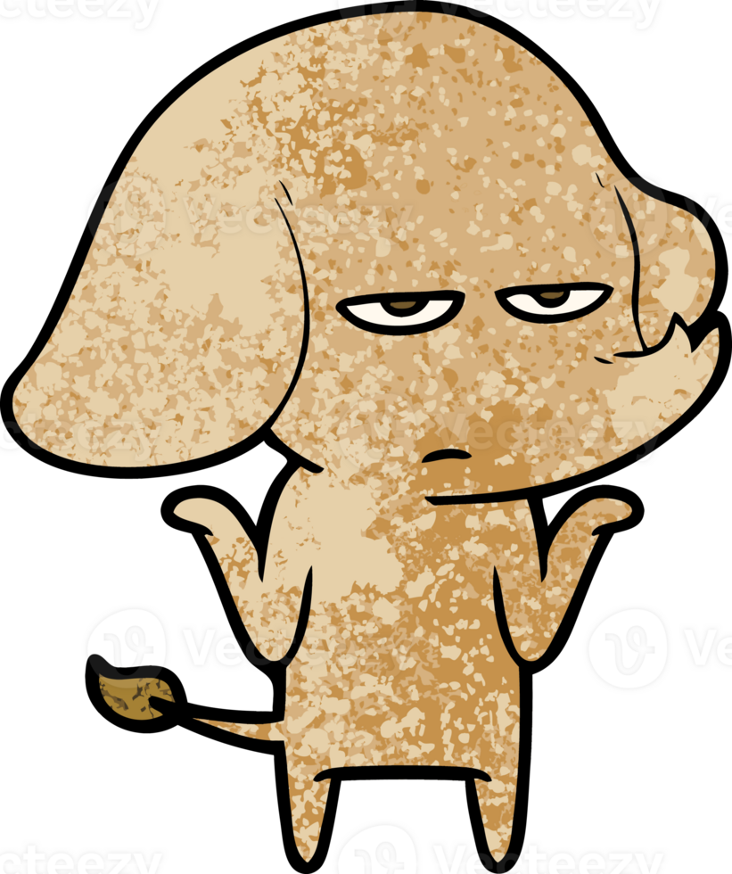 annoyed cartoon elephant png