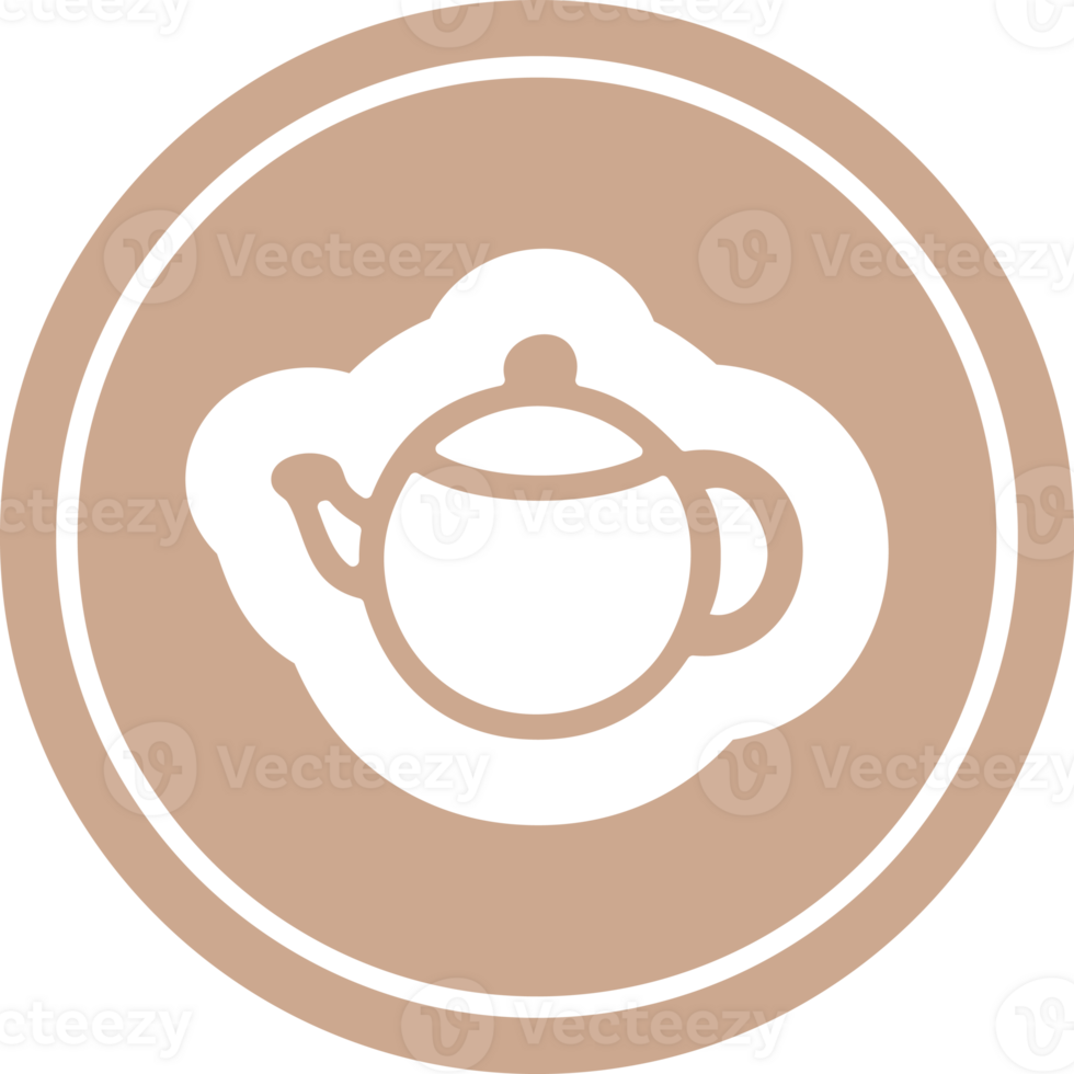tea pot circular icon symbol png