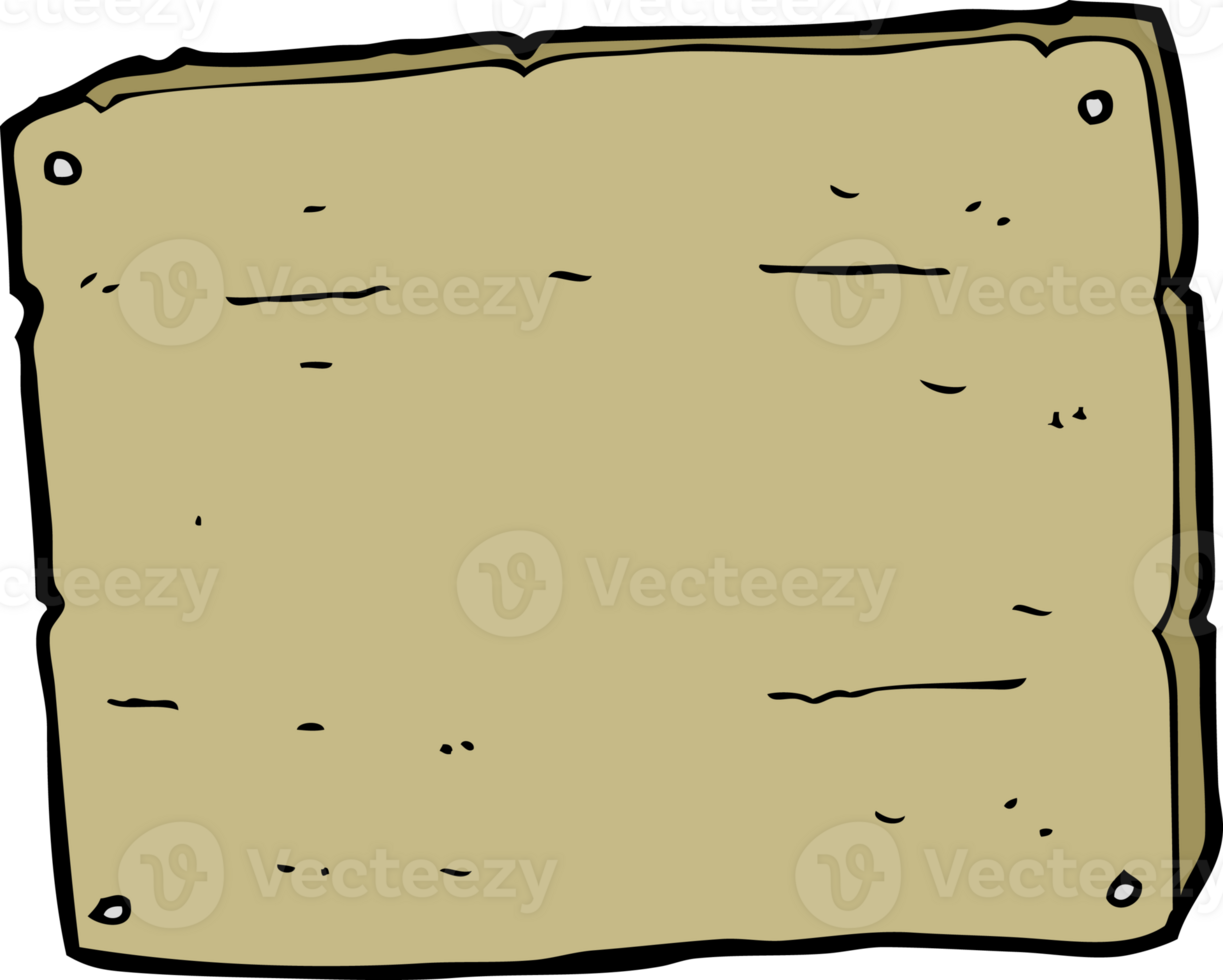 cartoon wooden board png