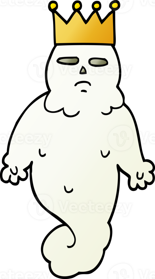gradient illustration cartoon spooky ghost king png