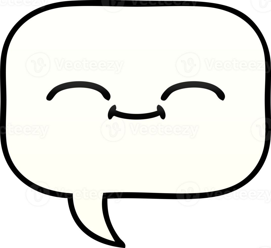 gradient shaded cartoon of a speech bubble png