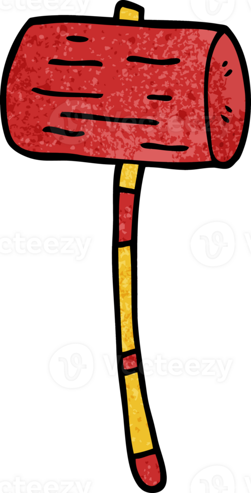 cartoon doodle mallet png