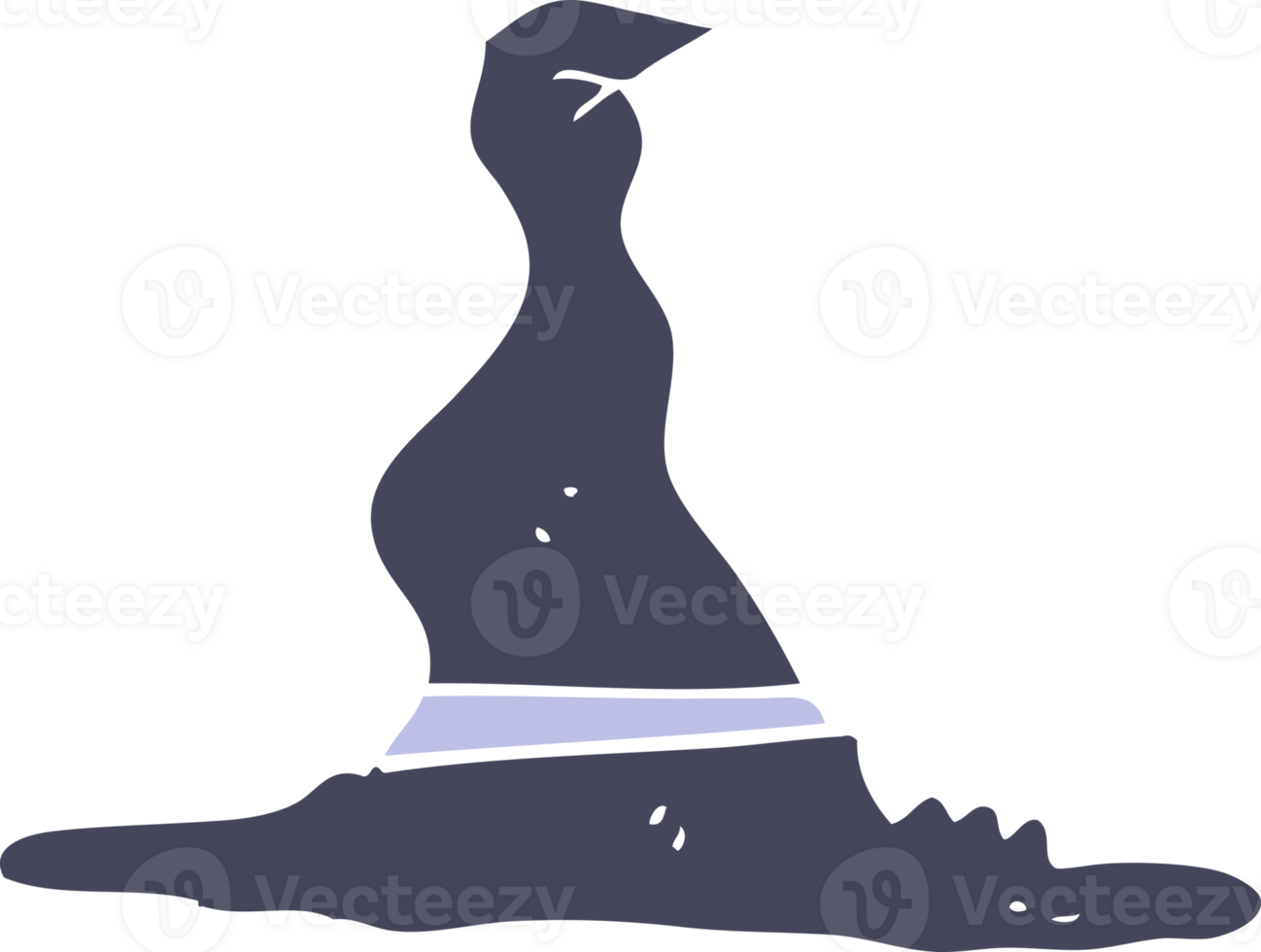 flat color illustration of witch's hat png