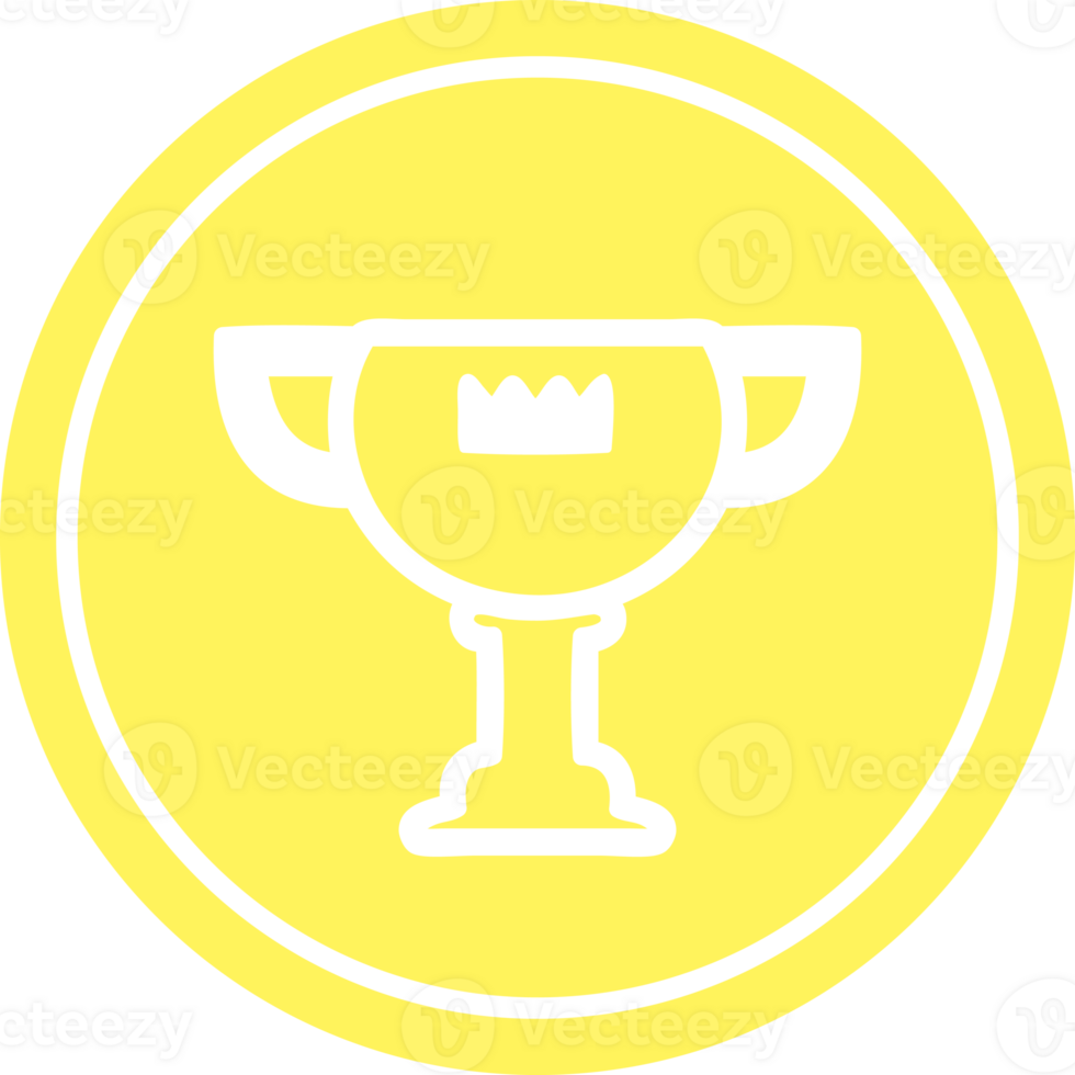 trophy award circular icon symbol png