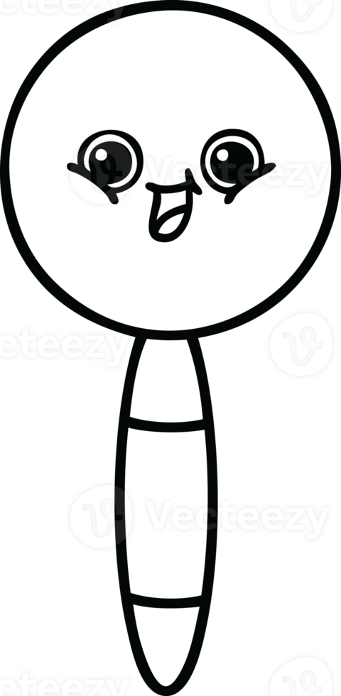 line drawing cartoon of a magnifying glass png