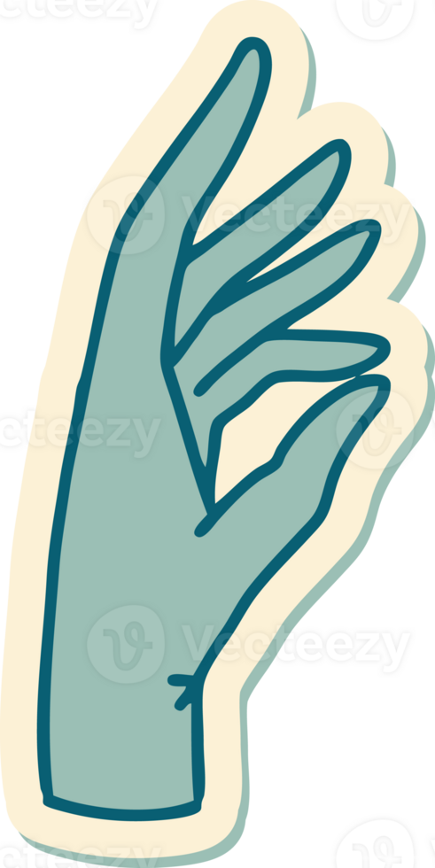 sticker of tattoo in traditional style of a hand png