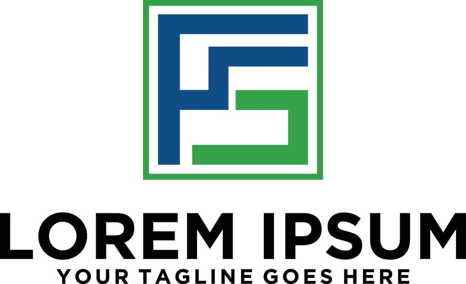 Initial letter FS logo idea vector