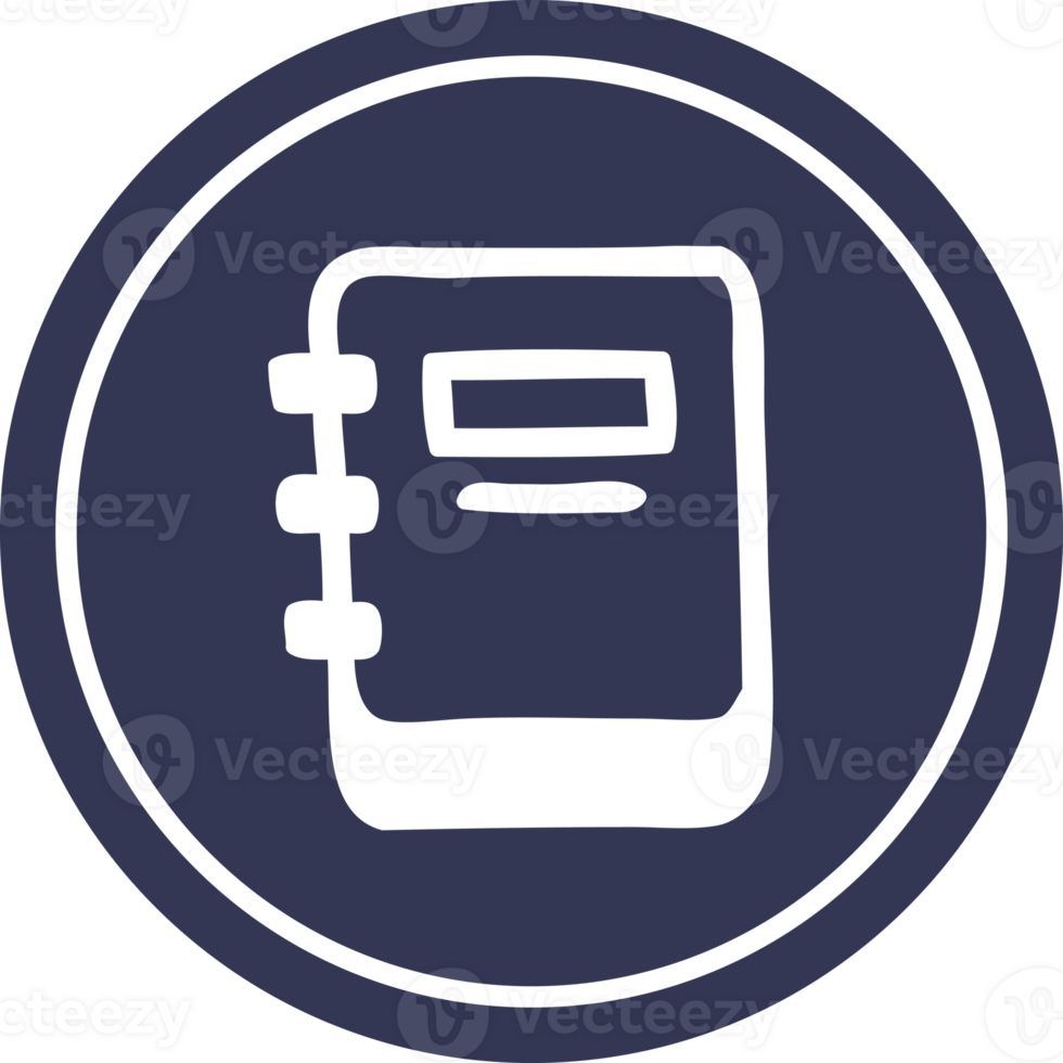 note book circular icon symbol png