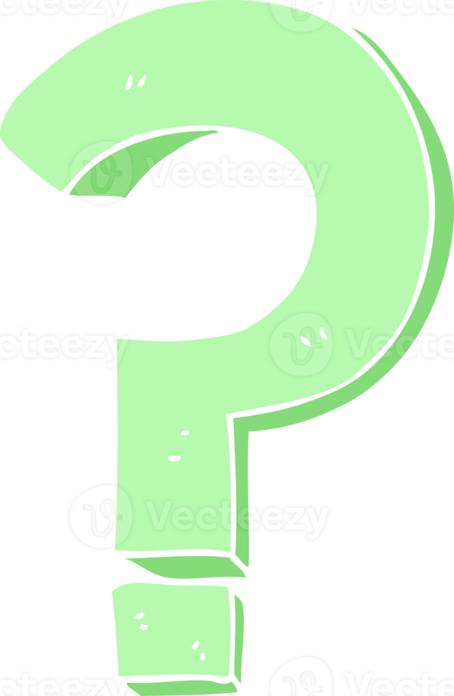 flat color illustration of question mark png