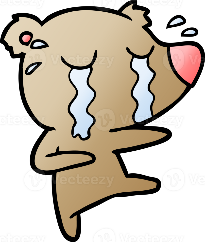 cartoon crying bear png