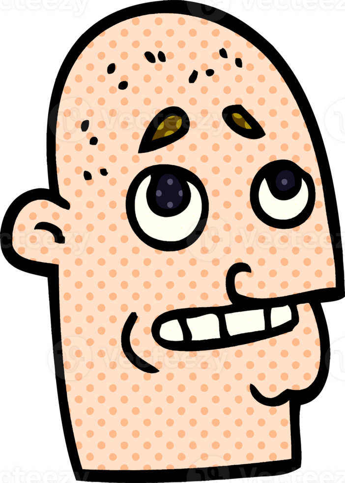 cartoon doodle bald man png