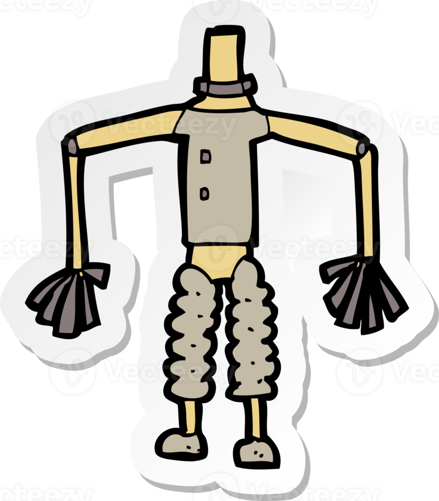 sticker of a cartoon robot body png