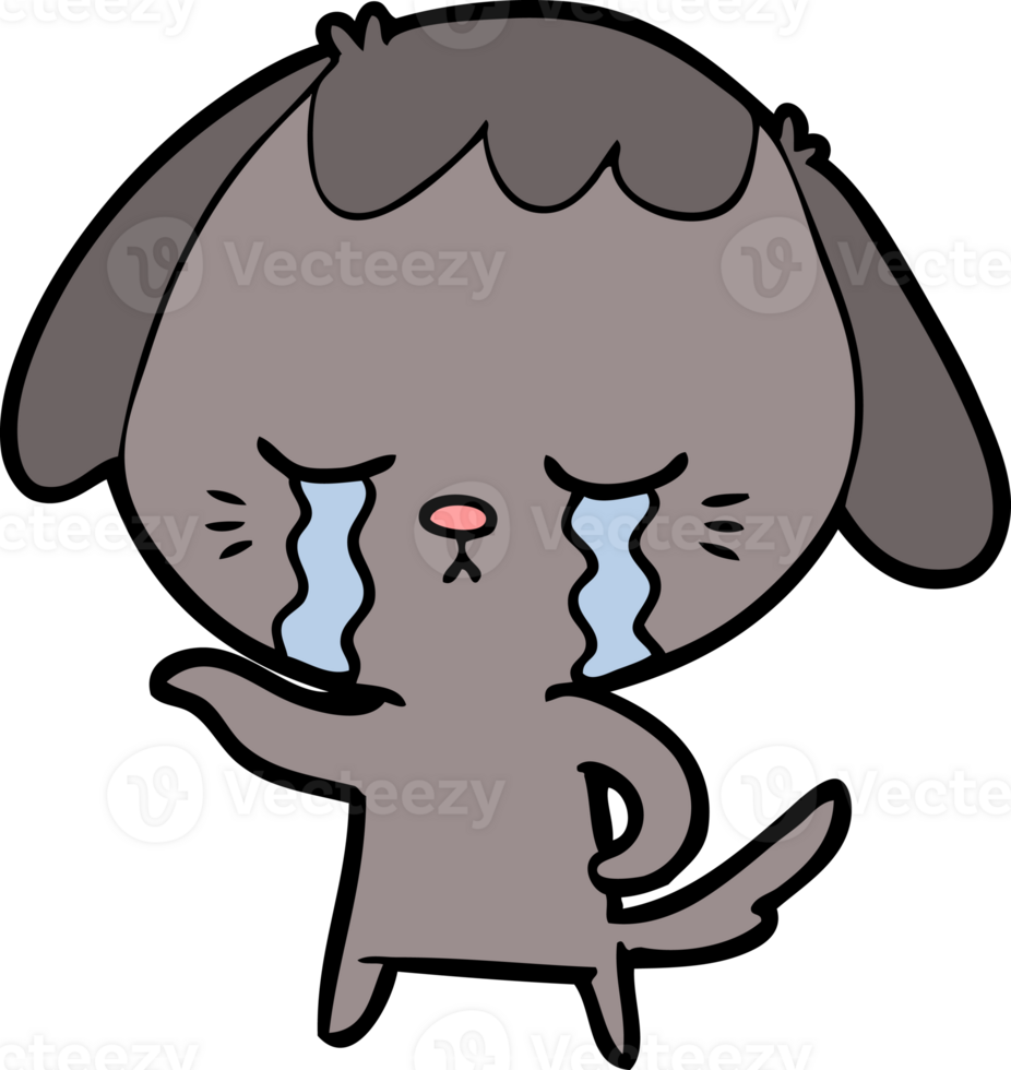 cartoon dog crying png