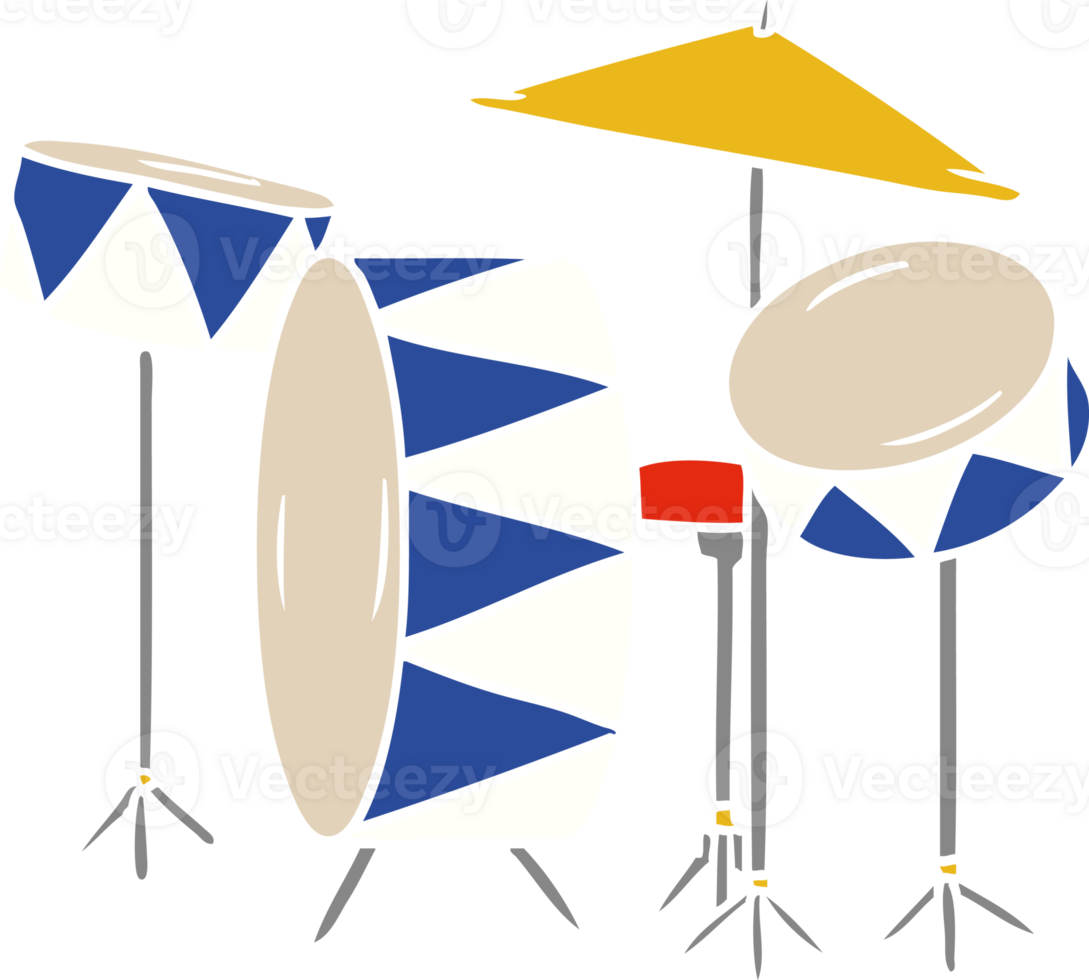 hand drawn cartoon doodle of a drum kit png