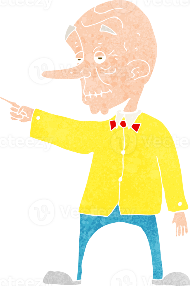 cartoon old man pointing png