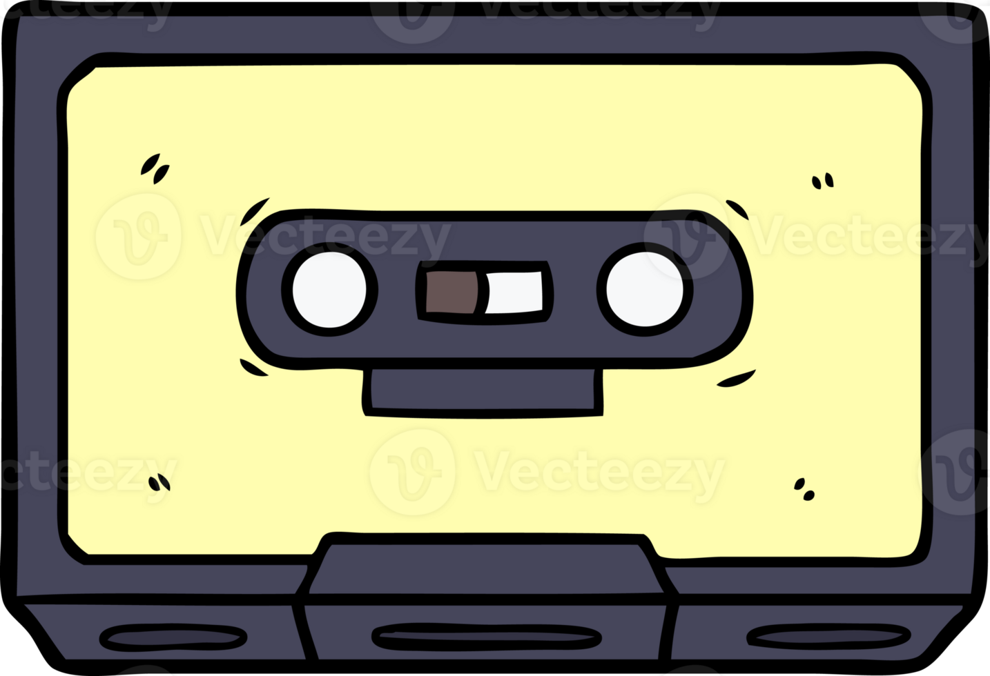 cartoon old cassette tape png