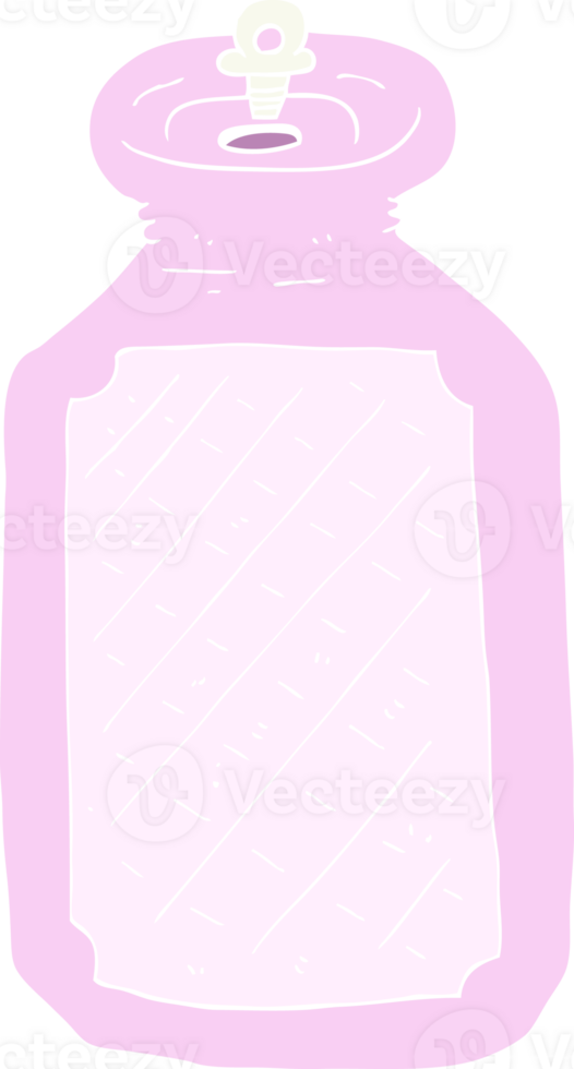 flat color illustration of hot water bottle png