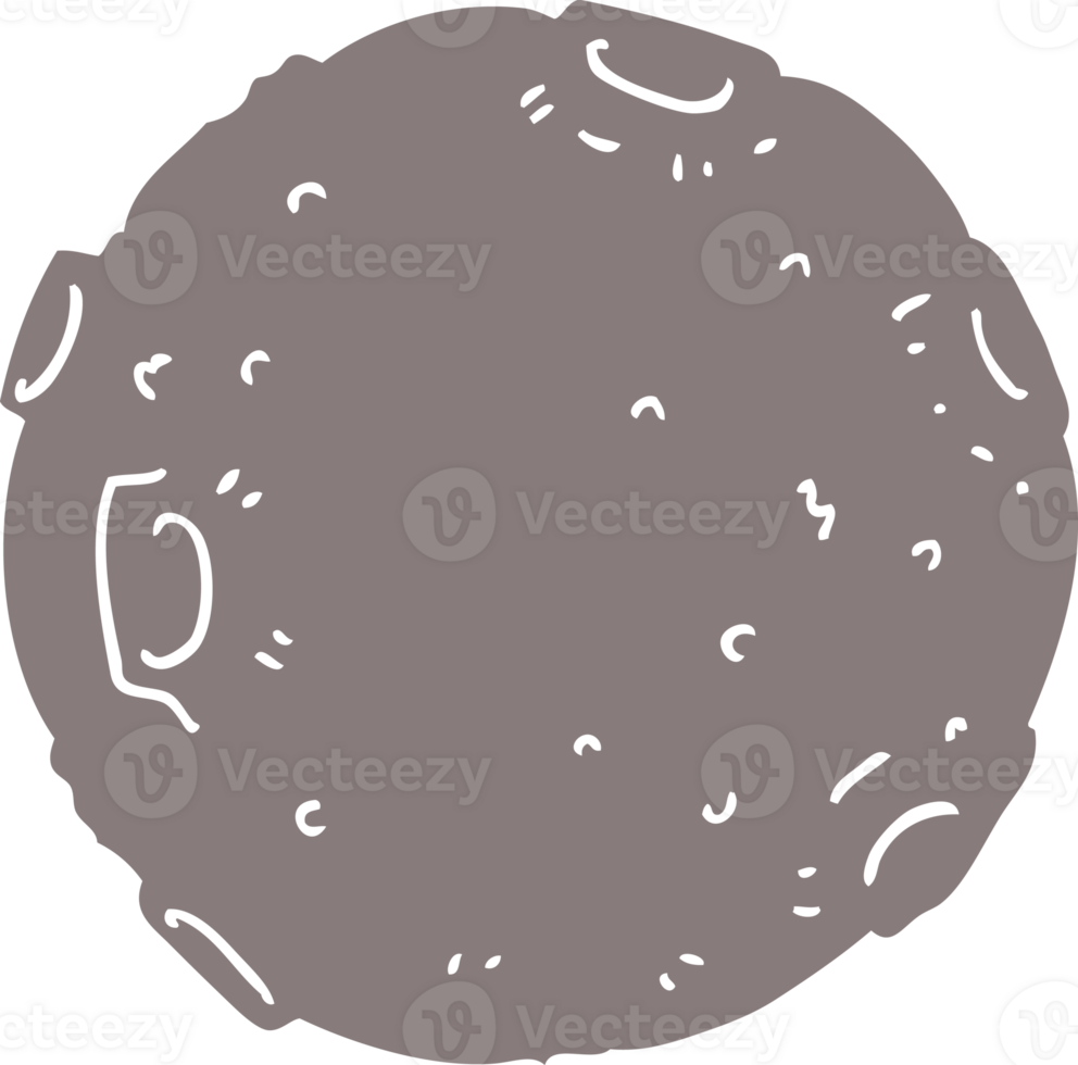flat color style cartoon moon png