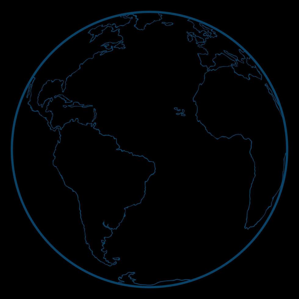 Classic planet earth with gradient style. Globe in flat style Globe in round style. vector