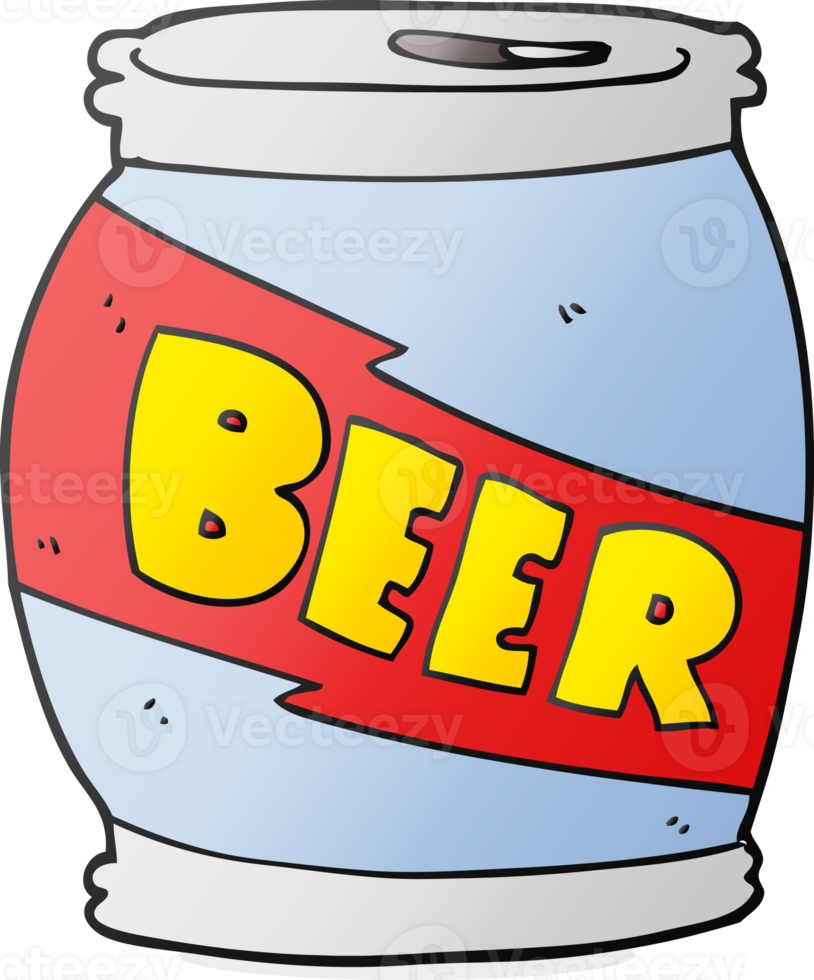 hand drawn cartoon beer can png