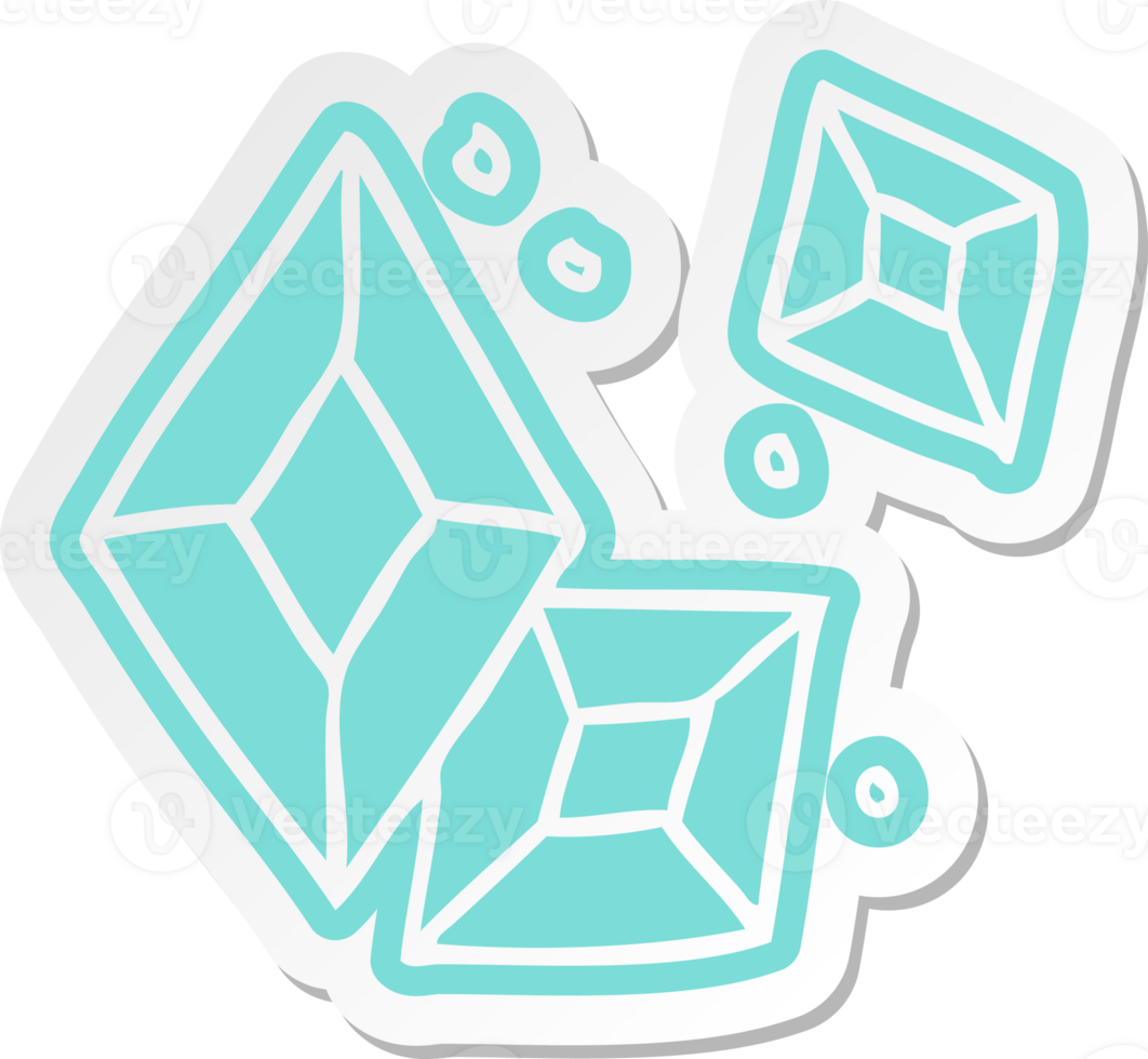 cartoon sticker of some ruby gems png