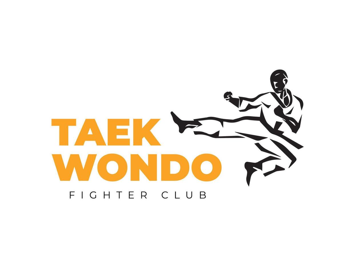 Taekwondo logo design vector