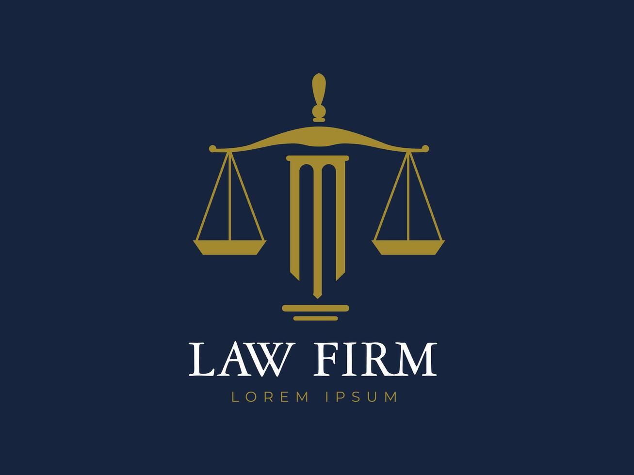 logotipo de la firma de abogados vector