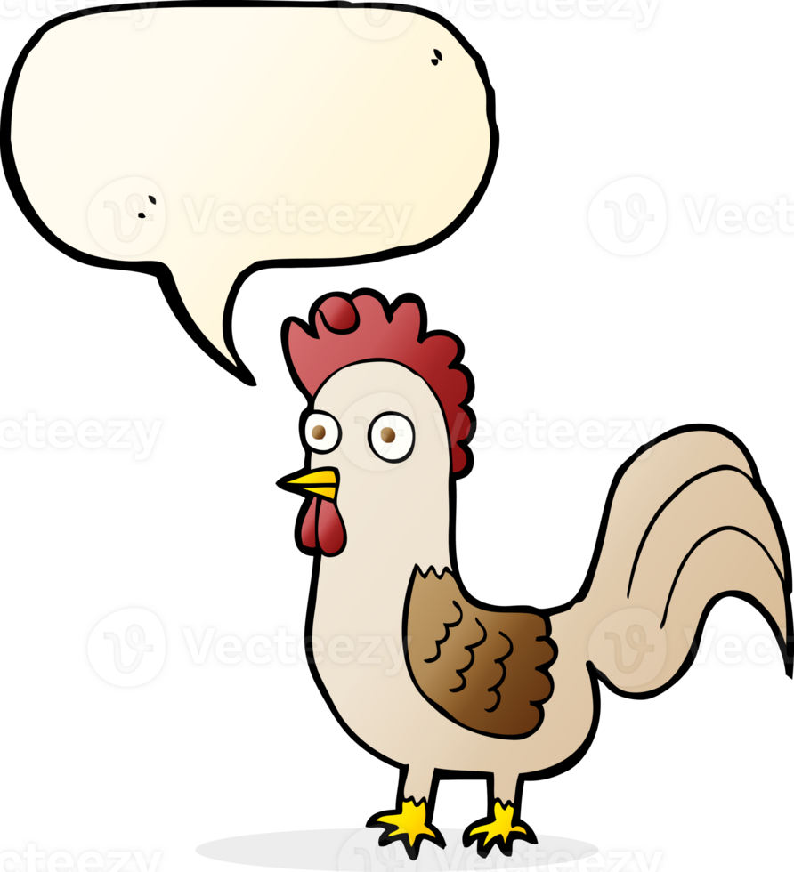cartoon rooster with speech bubble png