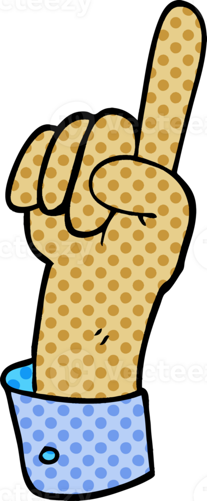 cartoon doodle pointing hand png