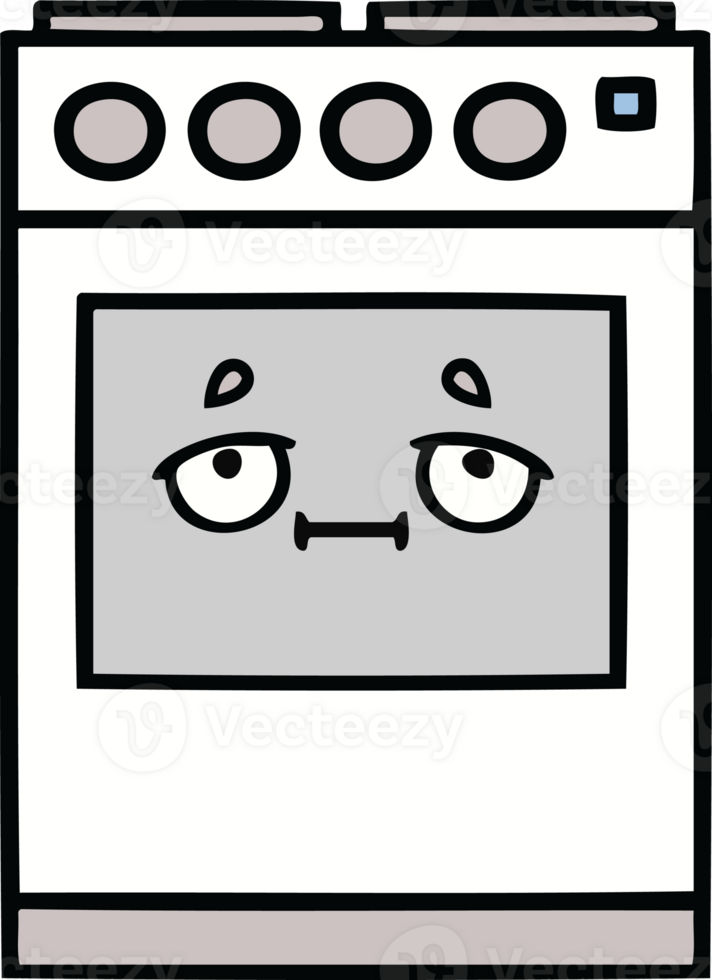 cute cartoon of a kitchen oven png