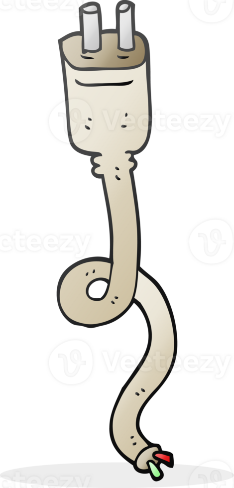 hand drawn cartoon power wire png
