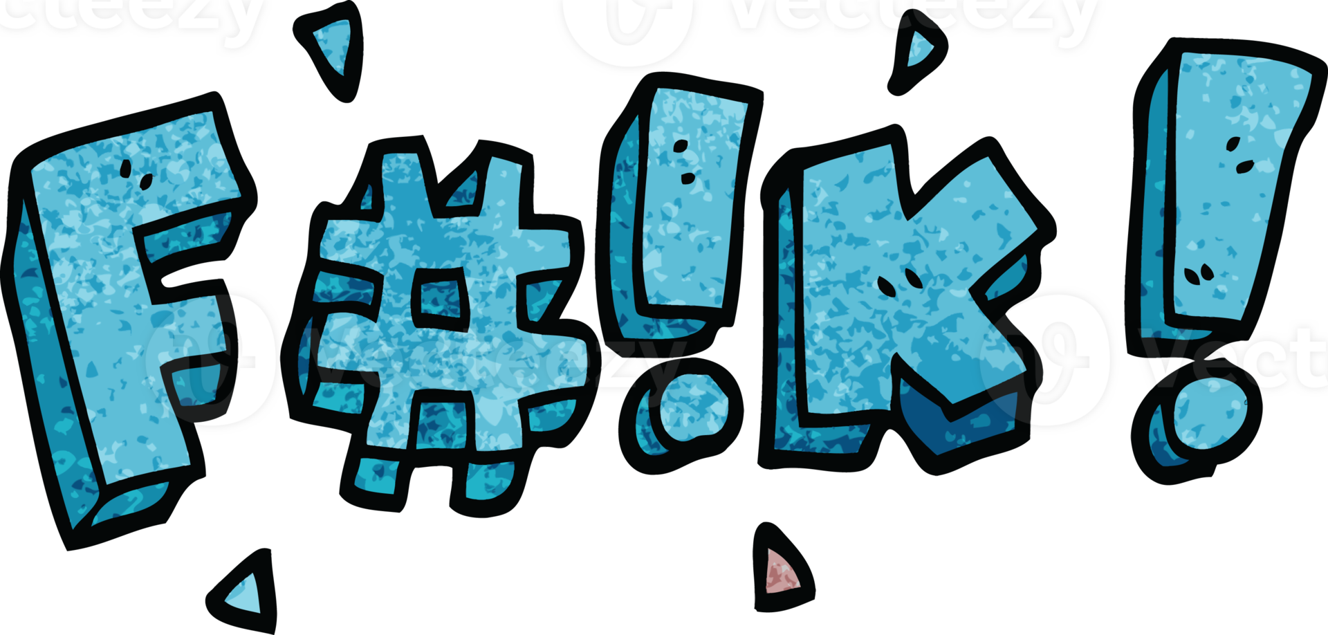 cartoon doodle swear word png