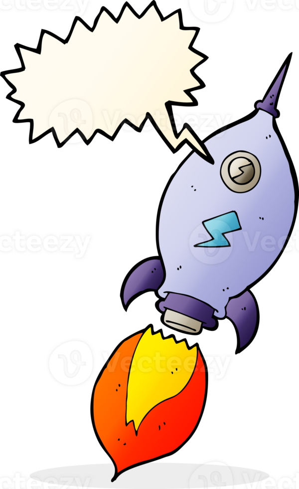 cartoon spaceship with speech bubble png