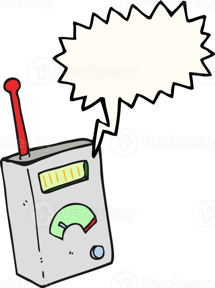 hand drawn speech bubble cartoon scientific device png