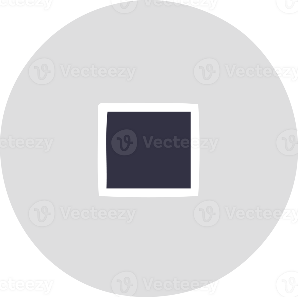 flat color retro cartoon of a stop button png