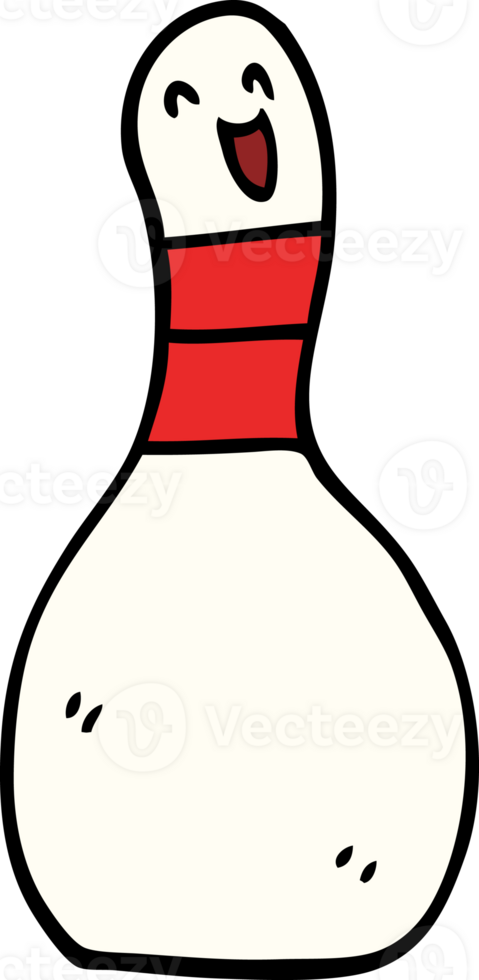 cartoon doodle bowling pin png