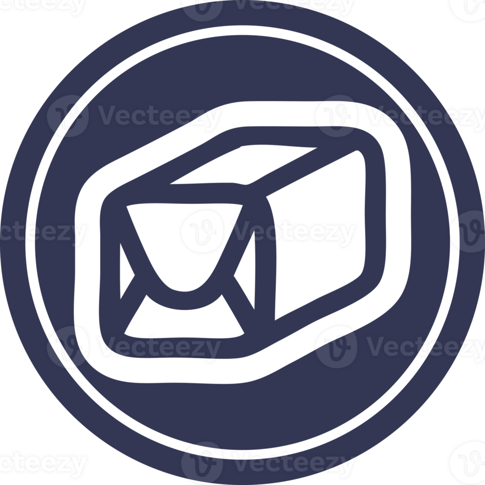 wrapped parcel circular icon symbol png