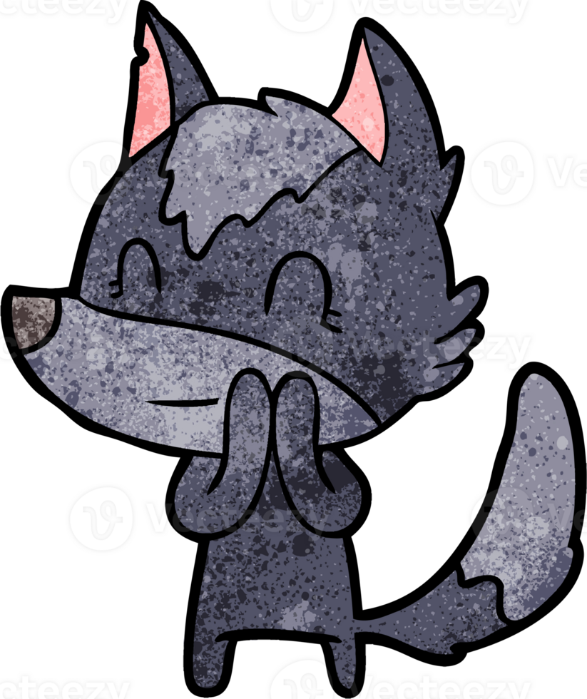friendly cartoon wolf png