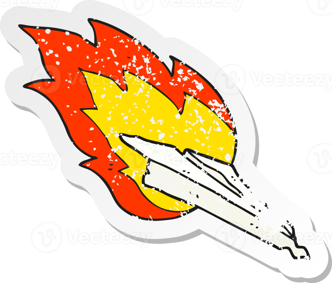 retro distressed sticker of a cartoon paper plane crashing png