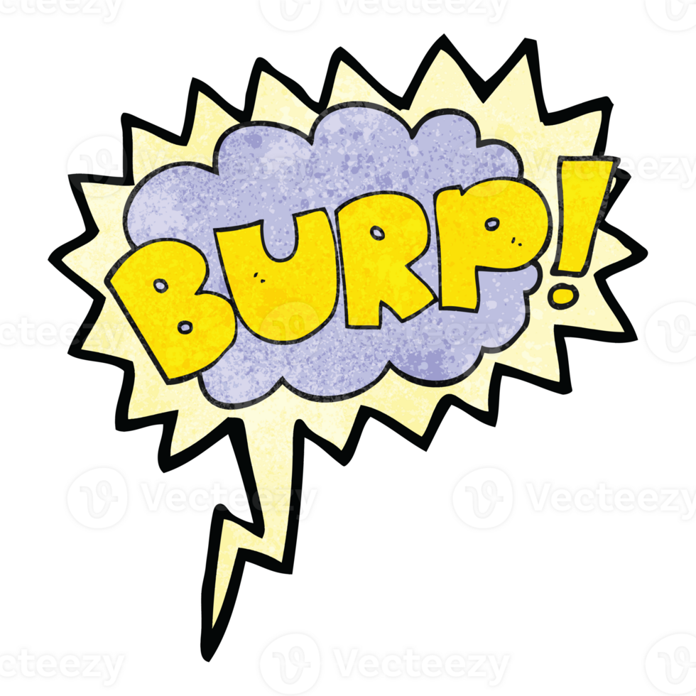 hand speech bubble textured cartoon burp text png